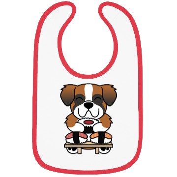 Discover Sushi Lover Saint Bernard Bibs