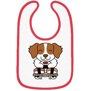 Discover Sushi Lover Brittany Spaniel Bibs