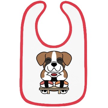 Discover Sushi Lover Boxer Dog Bibs