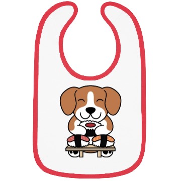 Discover Sushi Lover Beagle Bibs
