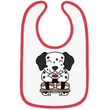 Discover Sushi Lover Dalmatian Bibs