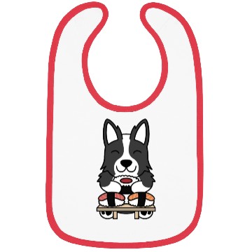 Discover Sushi Lover Border Collie Bibs