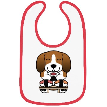Discover Sushi Lover Basset Hound Bibs
