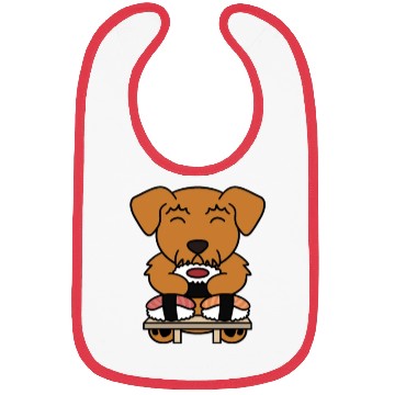 Discover Sushi Lover Airedale Terrier Bibs