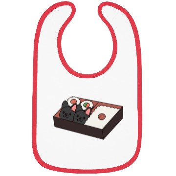 Discover Sushi Bento Box French Bulldog Bibs