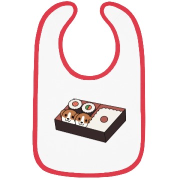 Discover Sushi Bento Box Beagle Bibs