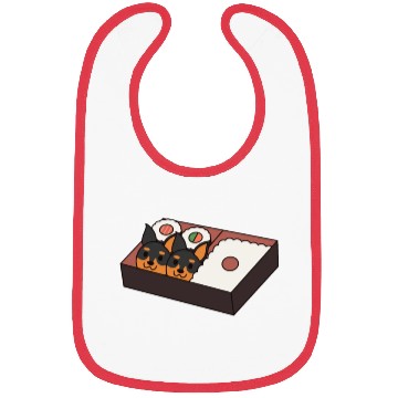 Discover Sushi Bento Box Doberman Bibs