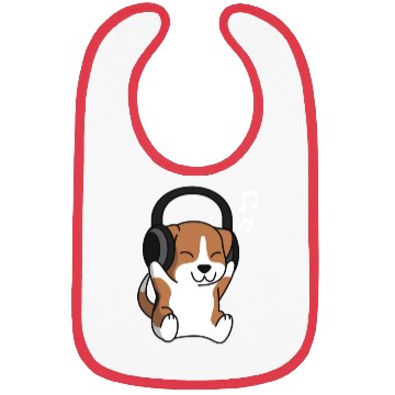 Discover Music Lover Beagle Bibs