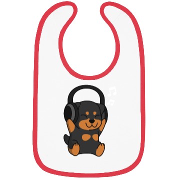 Discover Music Lover Rottweiler Bibs