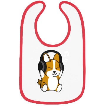 Discover Music Lover Corgi Bibs