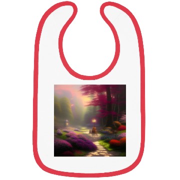 Discover Winding Path Through a Dreamlike Garden Bibs