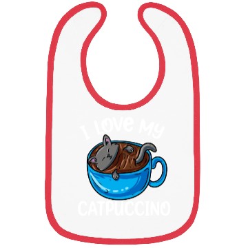 Discover Catpuccino Coffee Kawaii Cat Anime Otaku Bibs