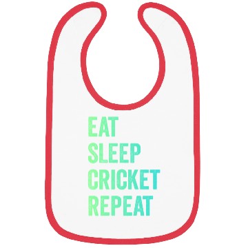 Discover Eat sleep cricket repeat | Cricket Lover Bibs