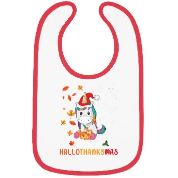 Discover Unicorn Lover Halloween Happy Hallothanksmas Bibs