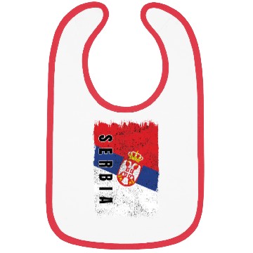 Discover Serbia vintage flag Bibs