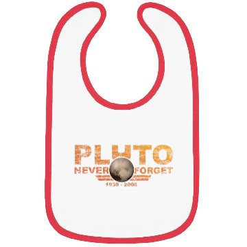 Discover Never Forget Pluto Design Retro Style Funny Space Bibs