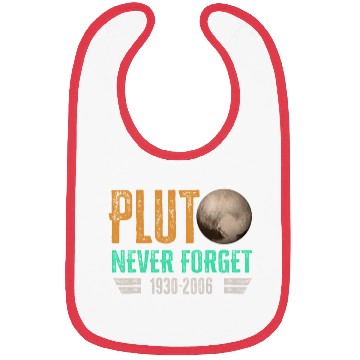 Discover Never Forget Pluto Design Retro Style Funny Space Bibs