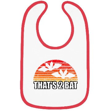 Discover That's 2 Bat, Halloween Bat Pun Bibs
