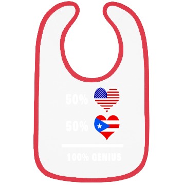 Discover USA and Puerto Rico genius flag design Bibs
