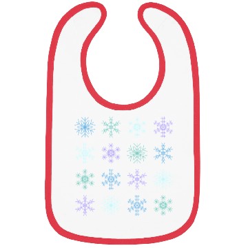 Discover Cute Modern Christmas Snowflakes Seamless Pattern Bibs