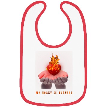 Discover my heart is burning Bibs