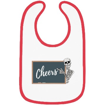 Discover Cheers Crayon Blackboard Skeleton Teacher Bibs