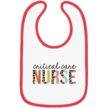 Discover Critical-Care Nurse Leopard Print Registered RN Bibs