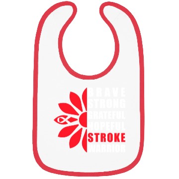 Discover Stroke Awareness Brave Strong Grateful Stroke Bibs