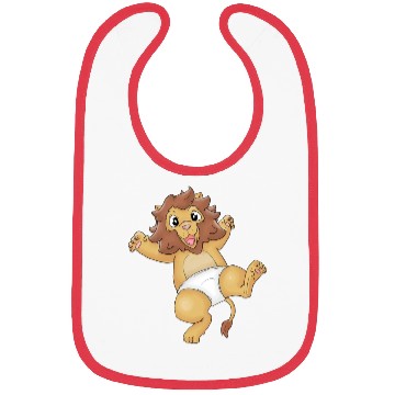 Discover Cute Lion Baby in Diapers Design (ideal gift) Bibs