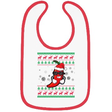 Discover Cool Pepper Chili Christmas Bibs Chili Ugly Xmas