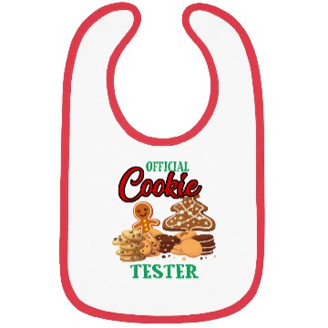 Discover Official Cookie Taster Christmas Cute Holiday Bibs