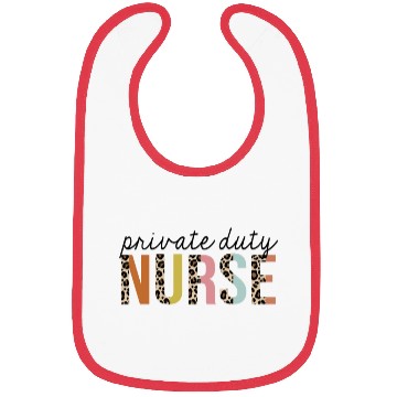 Discover Private-Duty Nurse Leopard Print Registered RN Bibs