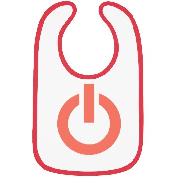 Discover Power button symbol Aesthetic Design Bibs