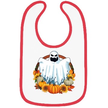 Discover Ghost Pumpkins Flowers Halloween Fall Lover Bibs