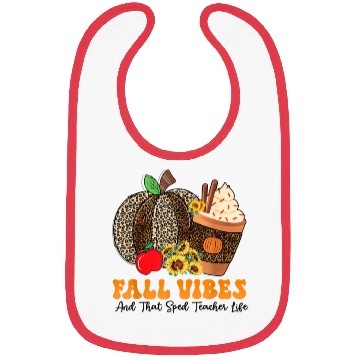 Discover Groovy Fall Vibes Teacher Life Pumpkin Bibs