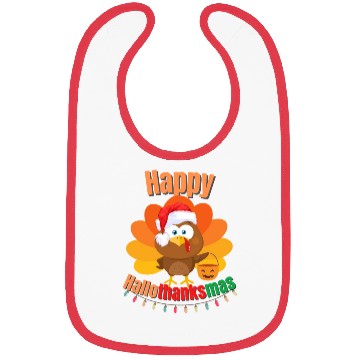 Discover Happy Hallothanksmas Trick or Treat Santa Turkey Bibs