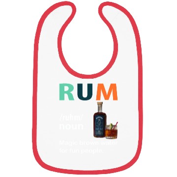 Discover Rum Magic Brown Water For Fun People Funny Vintage Bibs