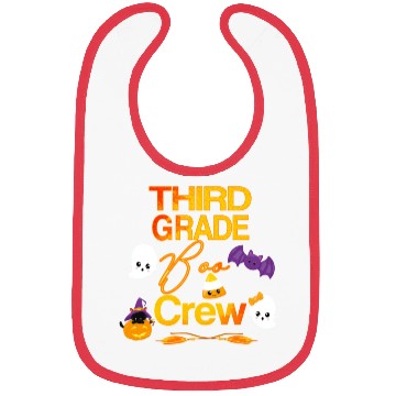 Discover Halloween Third Grade Cute Boo Crew For Teacher Bibs