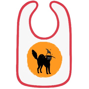 Discover black cat best Halloween scary Bibs for Women