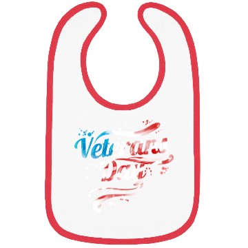 Discover US Flag Colored Logo For Veterans Day Bibs