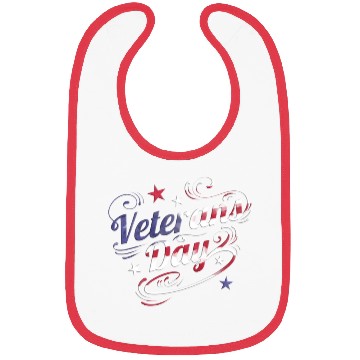 Discover US Flag Colored Logo For Veterans Day Bibs