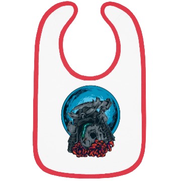 Discover Death Skull Samurai Warrior Arrow Bug Moon Flowers Bibs