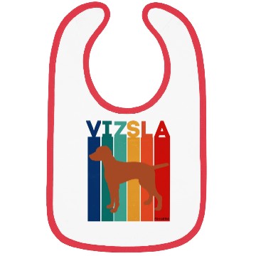 Discover Vizsla Rainbow Square Bibs