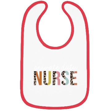 Discover Private-Duty Nurse Colorful Leopard Print Funny Bibs