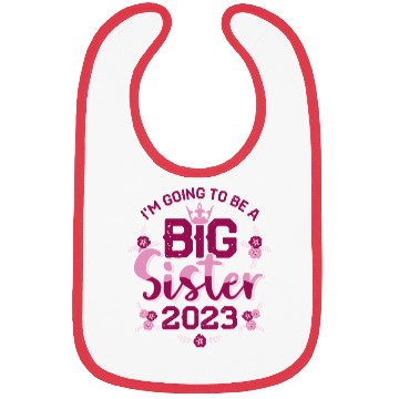 Discover Big Sis 2023 - Big Sister Baby Family Birth Girl Bibs