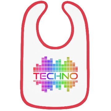 Discover Techno Music Rainbow Spectrum Hard Dark Acid Bibs