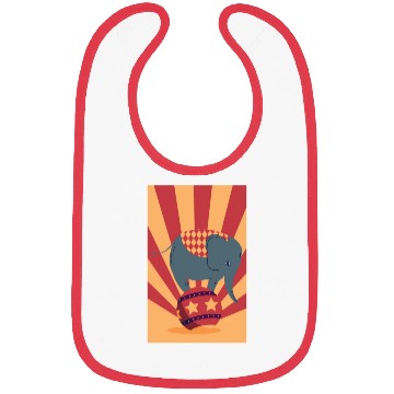 Discover Retro Elephant Unicyclist Gift Bibs