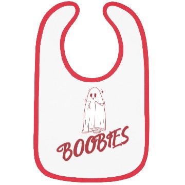 Discover Surprised ghost loves boobies, Boo halloween Bibs