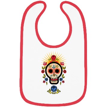 Discover Vingtage Rock Skull Rose Floral Bibs