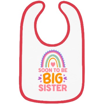 Discover Soon To Be Big Sister Rainbow Bibs